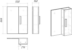 Grossman Зеркальный шкаф Нео 50 белый – фотография-5